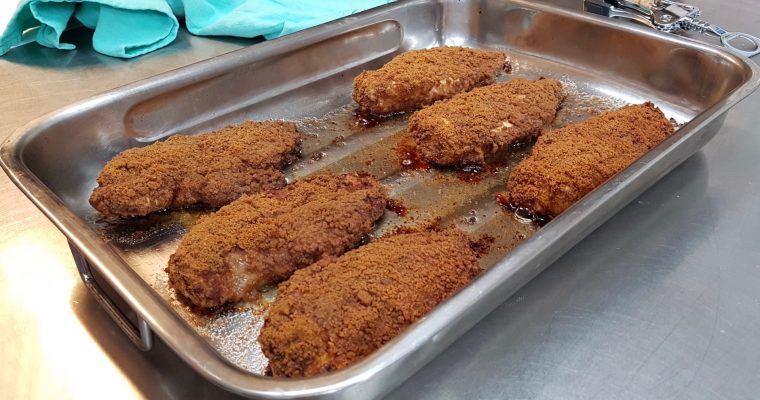 Filet de poulet ou longe de porc en croûte de spéculoos