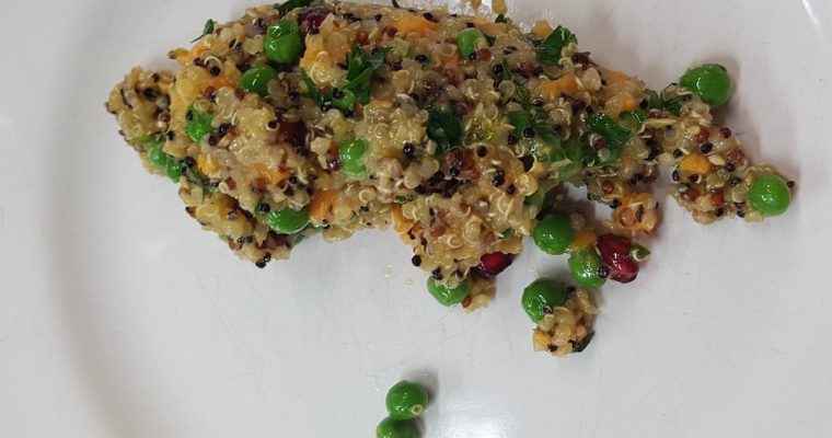 SALADE DE QUINOA, POIS ET PATATE DOUCE