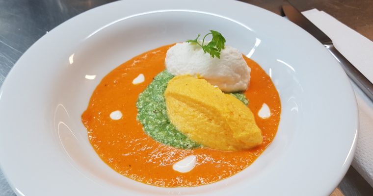 Quenelles de mousse de légumes