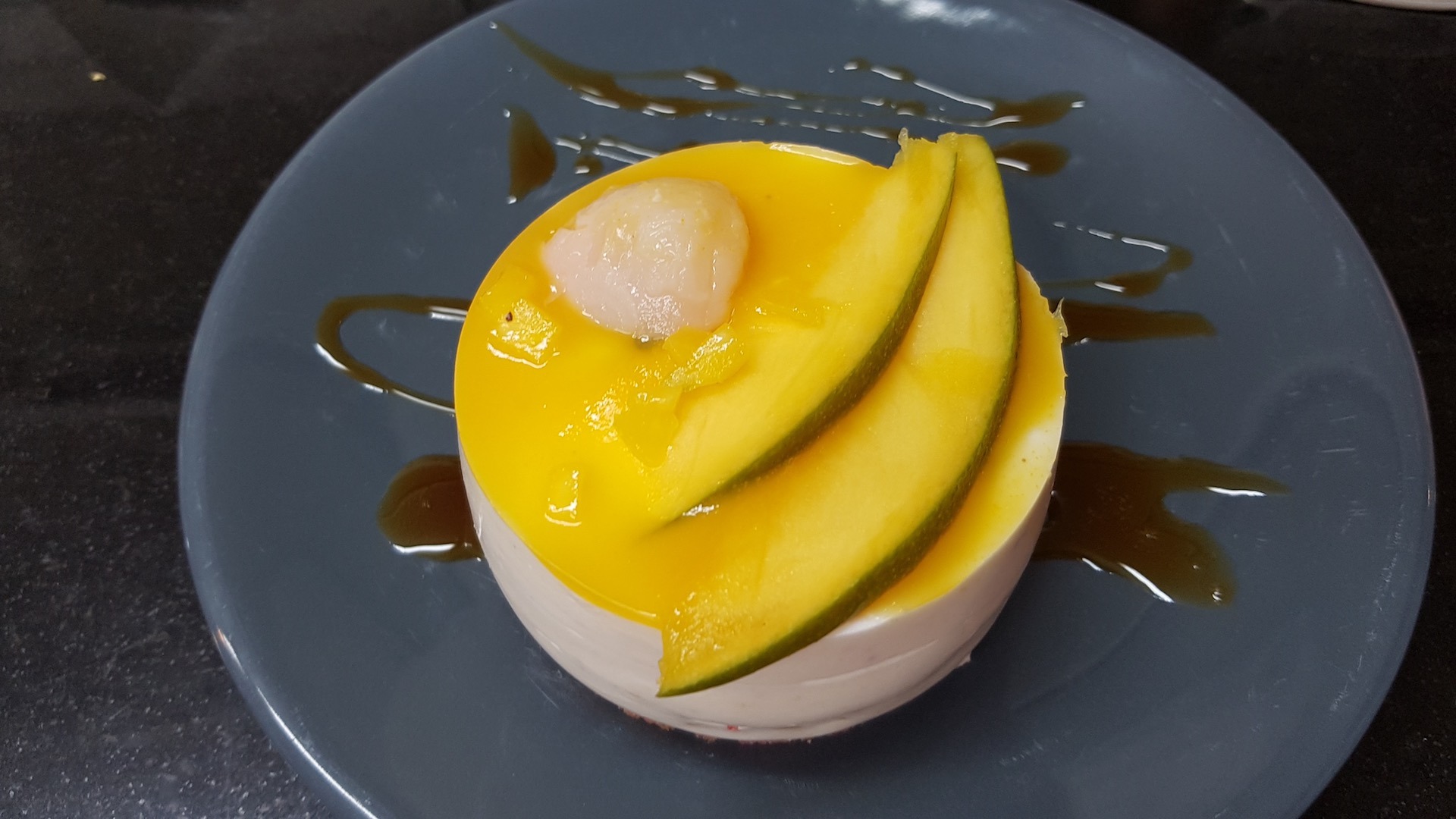 Bavarois litchi mangue passion