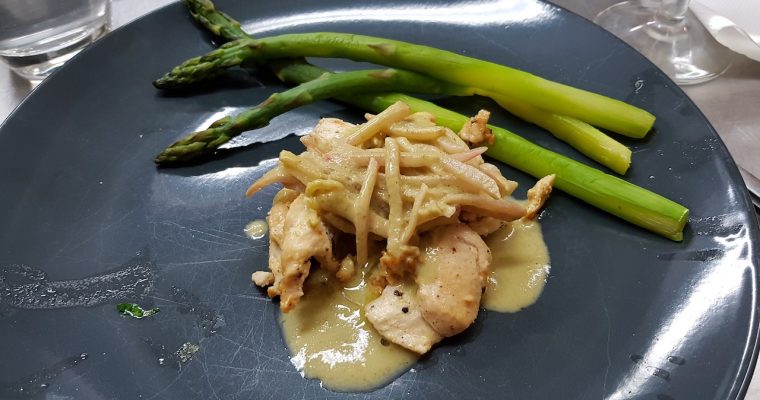 Poêlée de poulet sauce aux radis