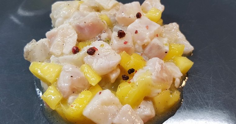 TARTARE DE POISSON A LA MANGUE