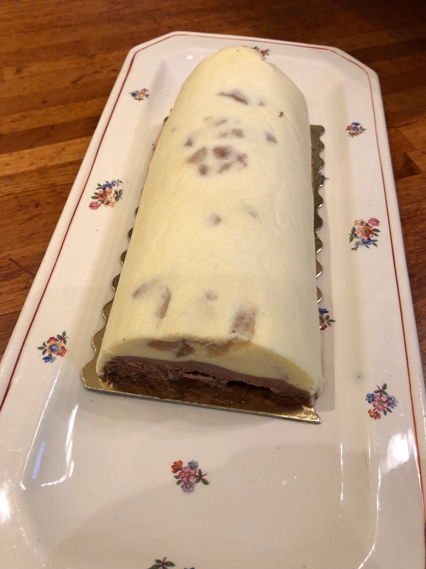 Bûche Marrons Poires Chocolat