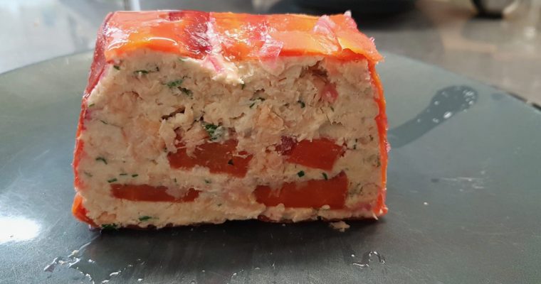 Nougat de saumon aux herbes fraiches en habit de carottes