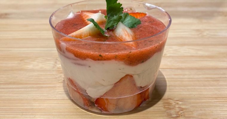 Verrine Fraises-Coriandre