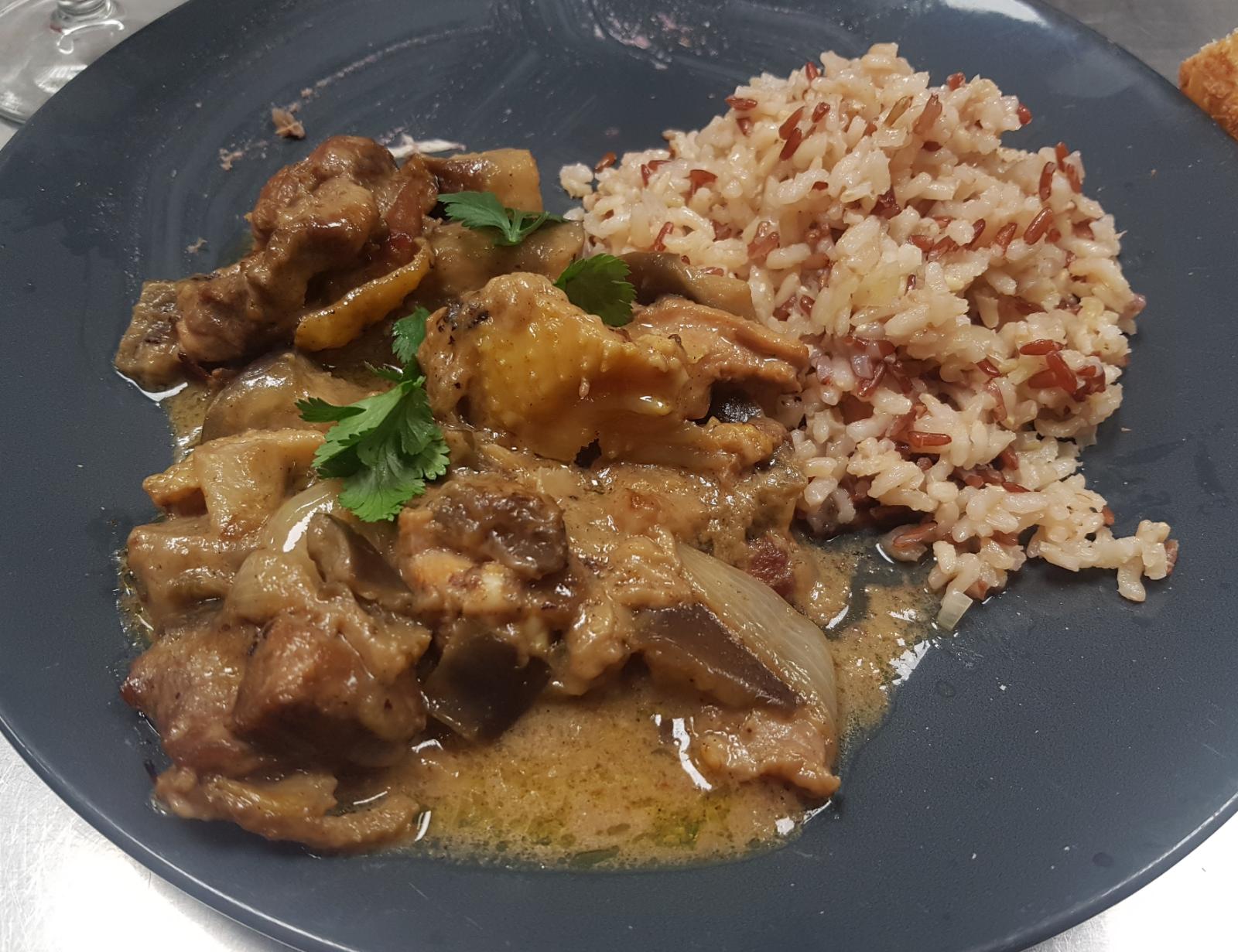 CURRY POULET AUBERGINE