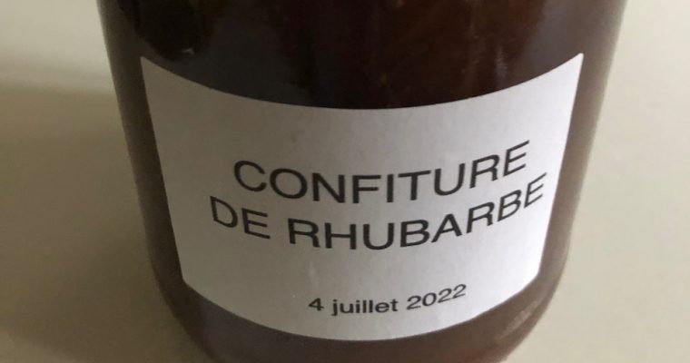 Confiture Rhubarbe